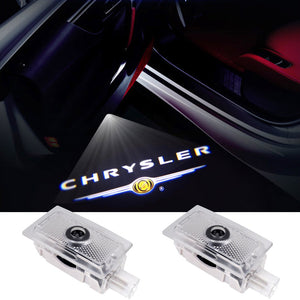 1 Pair Car Door Courtesy Logo Light LED Laser Projector Welcome Decor Lamp 12V For Chrysler 200 300 Sebring Lancia Thema SRT8