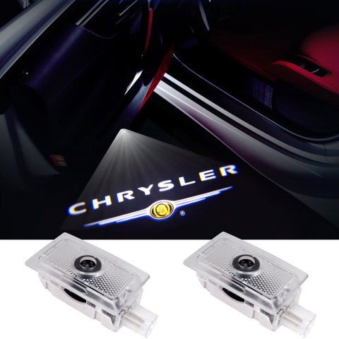 1 Pair Car Door Courtesy Logo Light LED Laser Projector Welcome Decor Lamp 12V For Chrysler 200 300 Sebring Lancia Thema SRT8