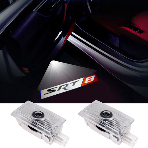 1 Pair Car Door Courtesy Logo Light LED Laser Projector Welcome Decor Lamp 12V For Chrysler 200 300 Sebring Lancia Thema SRT8