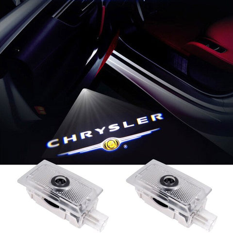 1 Pair Car Door Courtesy Logo Light LED Laser Projector Welcome Decor Lamp 12V For Chrysler 200 300 Sebring Lancia Thema SRT8