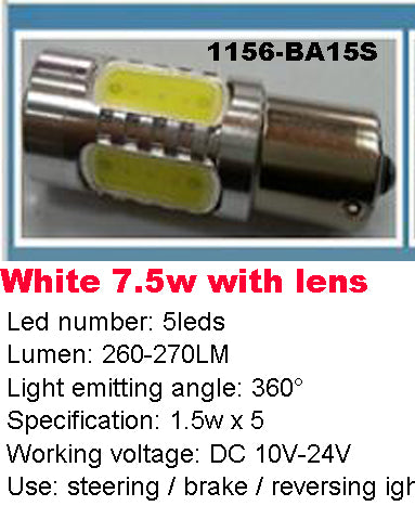 1pcs High Power 5W 7.5W 11W LED Car Cornering / Back-up / Width / Frog / Door / Braking / Rear Tail Lamp Light DC 10V ~ 24V