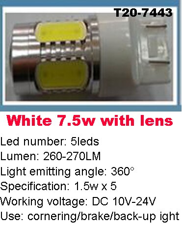 1pcs High Power 5W 7.5W 11W LED Car Cornering / Back-up / Width / Frog / Door / Braking / Rear Tail Lamp Light DC 10V ~ 24V