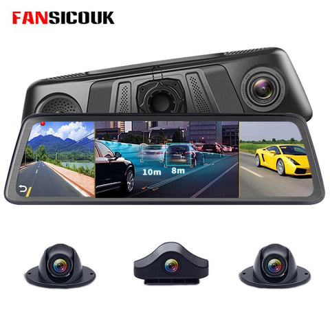 4G 4 Channel Dash Camera ADAS Android 5.1 2GB RAM 1080P Mirror Recorder GPS WIFi Car DVR Video Recorder With Special Bracket V90