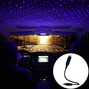 LED Car Roof Star Night Light Projector Atmosphere Galaxy Lamp USB Decorative Lamp Adjustable Multiple Lighting Effects