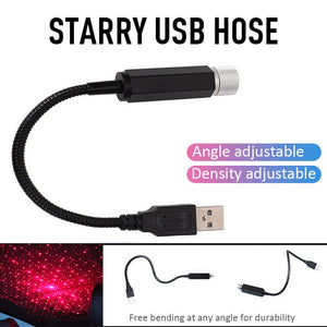 Free Installation Car Ambient Light Car Starry USB Modified Roof Interior Decoration Star Sky Ceiling Projector