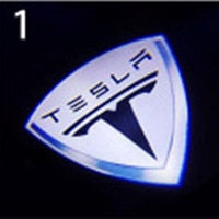 2Pcs For Tesla MODEL 3 S X Logo Projector LED Decorative Lamp Car Door Welcome Lights Shadow Light