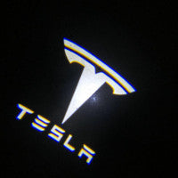 2Pcs For Tesla MODEL 3 S X Logo Projector LED Decorative Lamp Car Door Welcome Lights Shadow Light