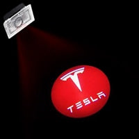 2Pcs For Tesla MODEL 3 S X Logo Projector LED Decorative Lamp Car Door Welcome Lights Shadow Light