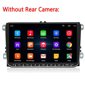 Podofo 9" 2 din Car radio Android GPS Navigation Wifi Multimedia Player for VW Skoda Octavia golf 5 6 touran passat B6 jetta