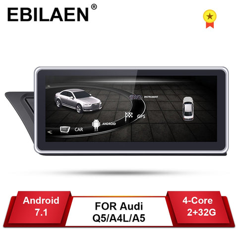 Car DVD GPS Player for Audi A4L B8 A5  2009-2017 Android 7.1 2Din Car AutoRadio Multimedia navigation 2GB+32GB IPS Screen