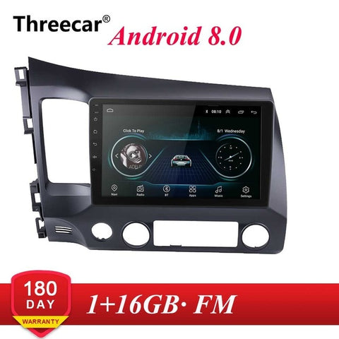 PX6 Android 9.0 DSP Car Radio For 2006-2011 Honda Civic Multimedia Video Player Navigation GPS wifi 4G OBD SWC Camera TMPS 2din