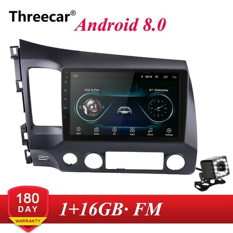 PX6 Android 9.0 DSP Car Radio For 2006-2011 Honda Civic Multimedia Video Player Navigation GPS wifi 4G OBD SWC Camera TMPS 2din