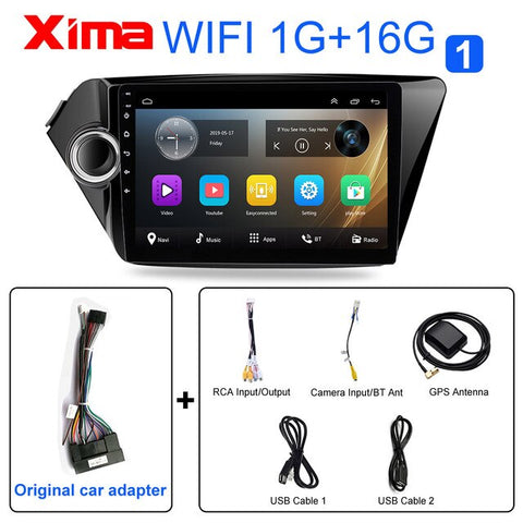 Car Android Multimedia Video Player For KIA RIO 3 4 2011 - 2016 2017 2din Car Radio Navigation Bluetooth autoradio With Car dvr