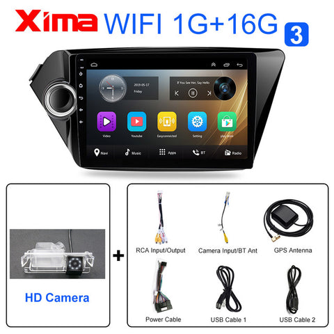Car Android Multimedia Video Player For KIA RIO 3 4 2011 - 2016 2017 2din Car Radio Navigation Bluetooth autoradio With Car dvr
