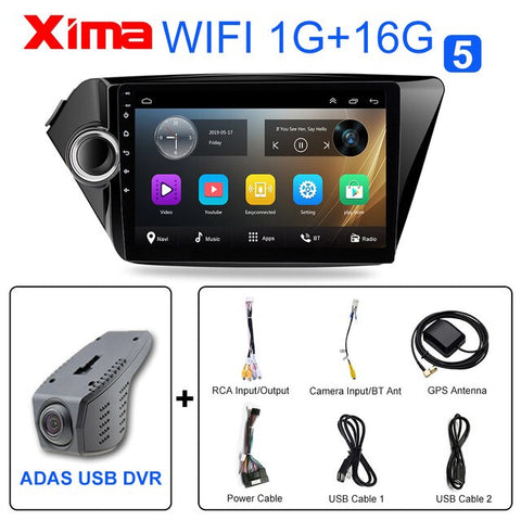 Car Android Multimedia Video Player For KIA RIO 3 4 2011 - 2016 2017 2din Car Radio Navigation Bluetooth autoradio With Car dvr