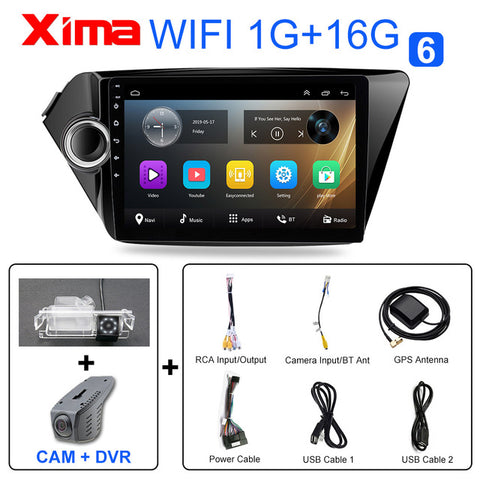 Car Android Multimedia Video Player For KIA RIO 3 4 2011 - 2016 2017 2din Car Radio Navigation Bluetooth autoradio With Car dvr