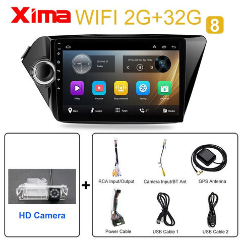 Car Android Multimedia Video Player For KIA RIO 3 4 2011 - 2016 2017 2din Car Radio Navigation Bluetooth autoradio With Car dvr