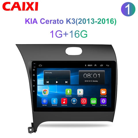 CAIXI RAM 2G ROM 32G Car Radio Multimedia Player Android 8.1 car dvd  for Kia CERATO K3 FORTE 2013 2014 2015 2016 gps navigation