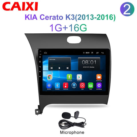 CAIXI RAM 2G ROM 32G Car Radio Multimedia Player Android 8.1 car dvd  for Kia CERATO K3 FORTE 2013 2014 2015 2016 gps navigation