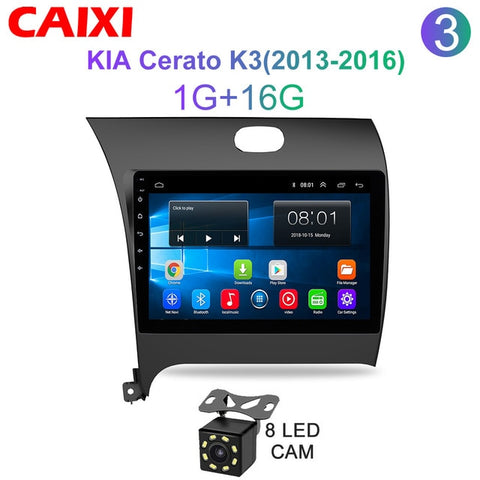 CAIXI RAM 2G ROM 32G Car Radio Multimedia Player Android 8.1 car dvd  for Kia CERATO K3 FORTE 2013 2014 2015 2016 gps navigation