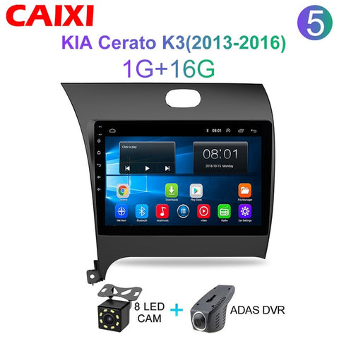 CAIXI RAM 2G ROM 32G Car Radio Multimedia Player Android 8.1 car dvd  for Kia CERATO K3 FORTE 2013 2014 2015 2016 gps navigation