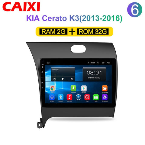 CAIXI RAM 2G ROM 32G Car Radio Multimedia Player Android 8.1 car dvd  for Kia CERATO K3 FORTE 2013 2014 2015 2016 gps navigation