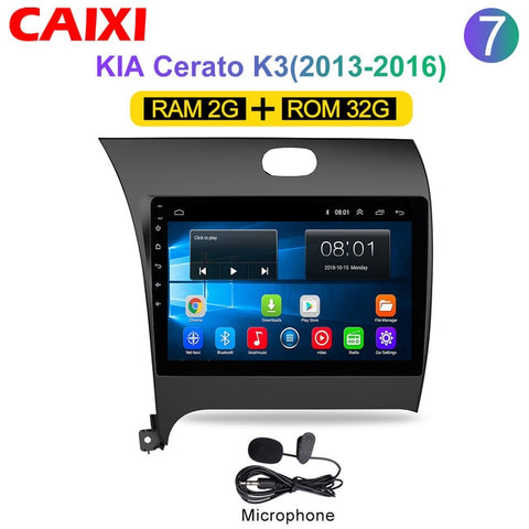 CAIXI RAM 2G ROM 32G Car Radio Multimedia Player Android 8.1 car dvd  for Kia CERATO K3 FORTE 2013 2014 2015 2016 gps navigation