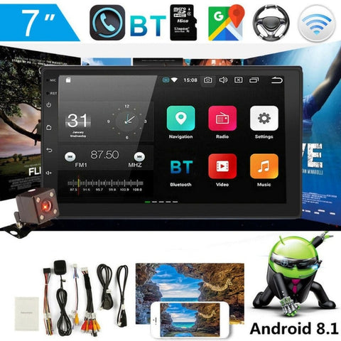 2 Ingot Car Radio 7/9/10.1 Inch HD Car MP5 Multimedia Player Android 8.1 Car Radio GPS Navigation WiFi Bluetooth +Camera