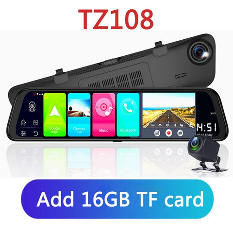 WHEXUNE 4G Android 8.1 ADAS dash camera 12" Rearview mirror 2G RAM + 32G ROM GPS Navigation car video recorder WiFi night vision