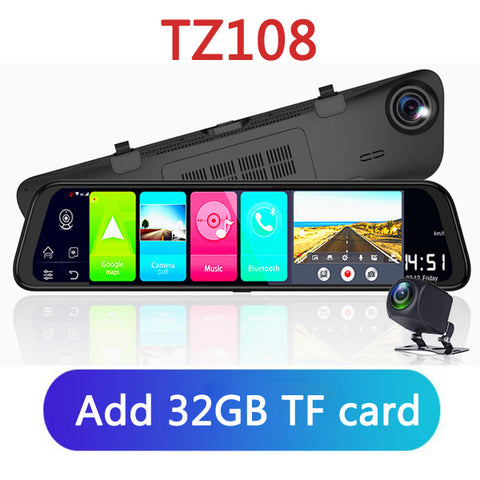 WHEXUNE 4G Android 8.1 ADAS dash camera 12" Rearview mirror 2G RAM + 32G ROM GPS Navigation car video recorder WiFi night vision