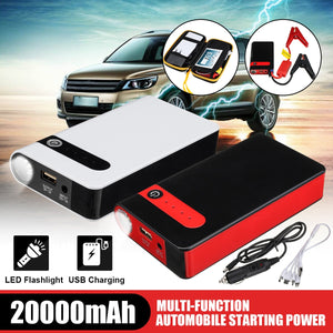 20000mAh  Multi-function Jump Starter 12V Car Jump Starter Starter Power Bank Emergency Car Battery Booster Buster LED Portable
