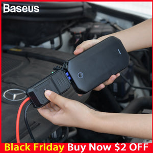 Baseus Portable 12V Car Jump Starter Battery Power Bank 800A Car Starter Auto Buster Car Emergency Booster Portable Jump Starter