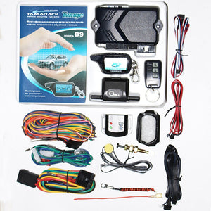 Only For Russian Twage B9 Two Way Car Burglar Alarm Keychain TAMARACK RC Anti-theft System LCD Remote Control Key Fob