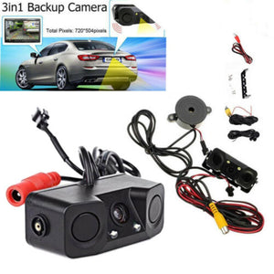 Car Visual Reversing Rear View Camera High Definition Rearview Mirror Vehicle Camera With Backup Radar Parking Sensor