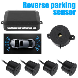 12V Car Parking Sensor Kit Buzzer 4 Sensors Backlight Display Reverse Backup Radar Monitor System