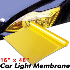New 120*40cm Gold Yellow Smoke Headlight Taillight Fog Light Vinyl Film Tint Wrap Car Headlight Film