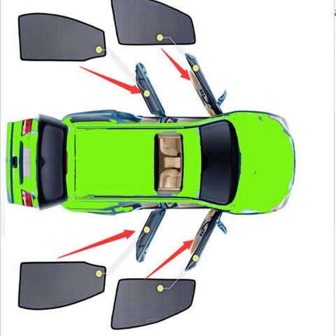 4PCS/Set Or 2PCS/Set For LEXUS IS/RX&JAGUAR XE/XF/XFL/F-PACE Car Curtain Black Car Side Window SunShades Mesh Shade Blind