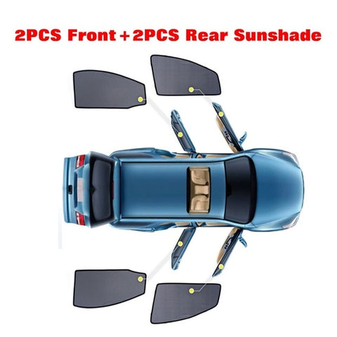4PCS/Set Or 2PCS/Set Magnetic Car Side Window SunShades Mesh Shade Blind For Toyota VELLFIRE 2015 2016 2017 2018 Car Curtain