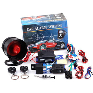Universal One-Way Car Alarm Vehicle System Protection Security System Keyless Entry Siren with 2 Remote Control Burglar