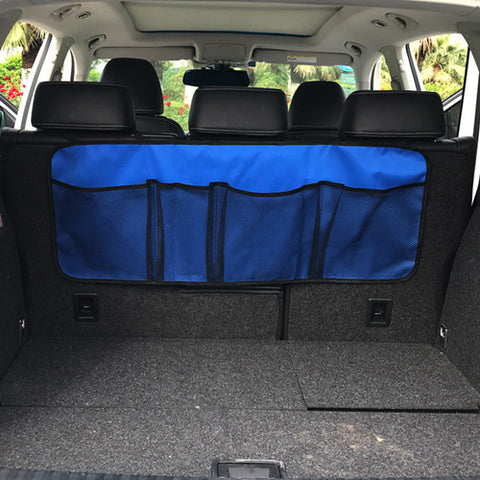 Car Rear Seat Back Storage Bag Multi Hanging Nets Pocket Trunk Bag Organizer Auto Stowing Tidying Interior Accessories Supplies