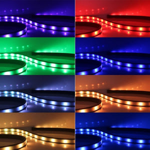 7 Colors  4-in-1 RGB LED Light Strip Car-styling Music Control Automobile Chassis Lights Car Interior Exterior Decoration Lamp