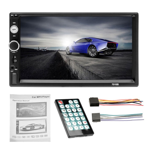 Podofo 2 din Car radio 7" Multimedia Player MP5 Touch Digital Display Bluetooth USB 2din Autoradio MP5 Stereo Backup Monitor