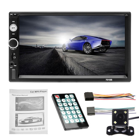 Podofo 2 din Car radio 7" Multimedia Player MP5 Touch Digital Display Bluetooth USB 2din Autoradio MP5 Stereo Backup Monitor