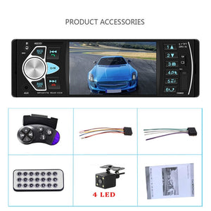Hikity Car Radio 1 din 4022d FM radio car Auto Audio Stereo Bluetooth Autoradio Support Rear view Camera Steering Wheel Contral