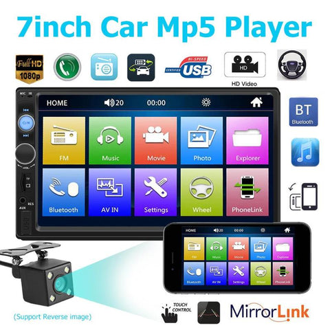 VODOOL 7010B 7 Inch Screen Bluetooth Car Stereo MP5 MP3 MP4 Multimedia Player FM Radio USB AUX Head Unit Car Intelligent System