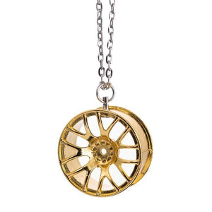 Car Pendant Ornaments Metal Wheel Hub Flywheel Hanging Hip-hop Auto Interior Rear View Mirror Decoration Dangle Trim Accessory