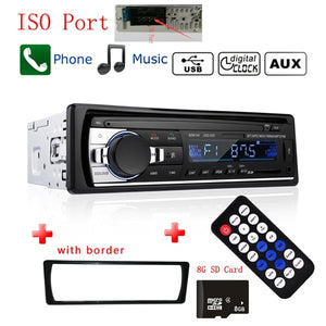 Podofo Autoradio JSD-520 12V In-dash 1 Din Bluetooth Car Radios SD MP3 Player Auto Audio Stereo FM Receiver Aux Input