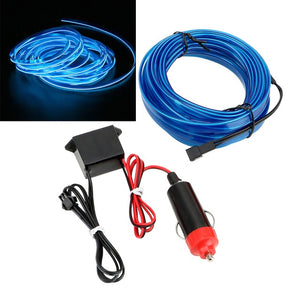 FORAUTO 5 Meters Car Interior Lighting Auto LED Strip EL Wire Rope Auto Atmosphere Decorative Lamp Flexible Neon Light DIY