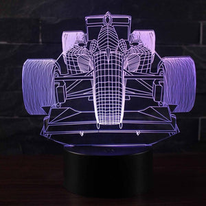 Racing Car Series 3D LED Night Light with 7 Colors Light for Home Decoration Amazing Illusion Night Light Lamp