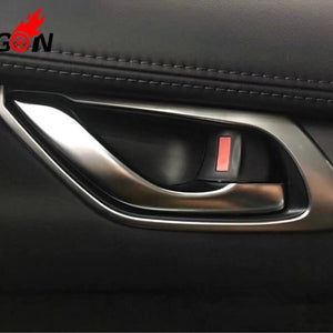 4pcs Accessories High Quality Matt ABS Interieur Auto Auto Deur Inner Deurklink Kom voor FOR Mazda CX5 CX-5 2017 2018